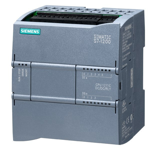 SIMATIC S7-1200 CPU 1211C DC/DC/Relais 6DI/4DO/2AI – 6ES72111HE400XB0