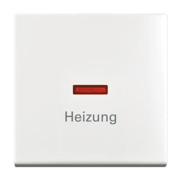 Wippe mit Aufdruck Heizung mit roter Kalotte alpinweiß - balanceSI – 2CKA001731A4008