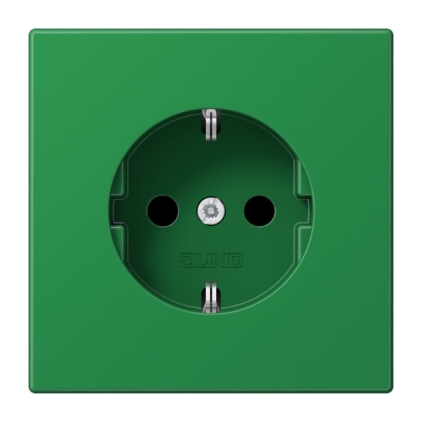 SCHUKOSteckdose, 16 A 250V ~, Thermoplast, Serie LS, grün (fürSV) – LS1520BFGN
