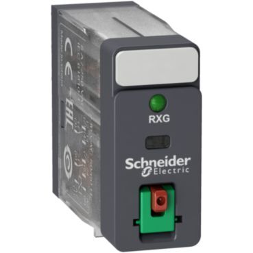 Steckb. Interface-Relais RXG, 2 W, 5 A, 230VAC, mit LED, mit Prüftaste – RXG22P7