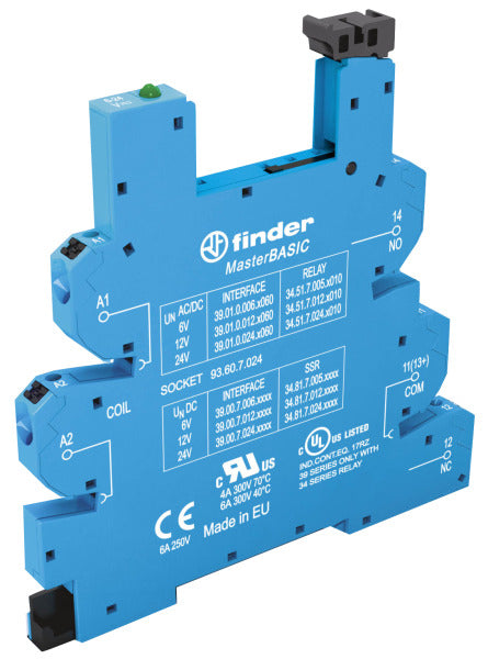 Fassung Push-In-Klemmen, für Relais 34.51 oder 34.81, für 230VAC – 93.60.8.230
