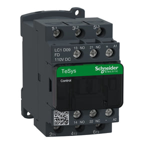 Leistungsschütz, 3p+1S+1Ö, 4kW/400V/AC3, 9A, Spule 110V DC – LC1D09FD