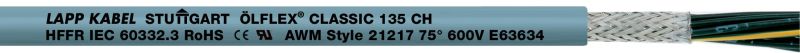 ÖLFLEX CLASSIC 135 CH 2X0,75 Schnittlänge