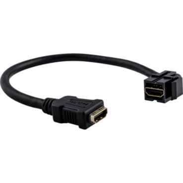 HDMI-Keystone mit Kabelpeitsche, schwarz – MEG4583-0002