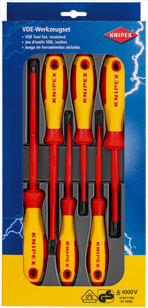 KNIPEX Schraubendreher-Set, 6-teilig – 00 20 12 V01