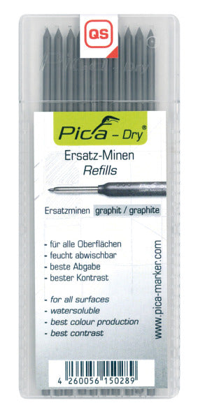 10er Pack Ersatzminen zu 21 2151, wasserlöslich, Graphit – 212153