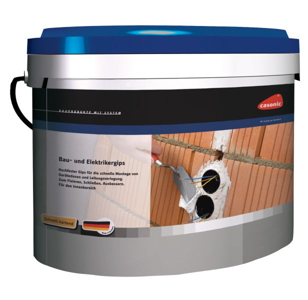 Bau- und Elektrikergips im Kunststoffeimer, 10 kg – 140335