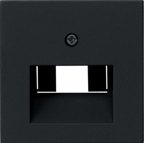 GIRA Abdeckung RJ45 Dosen 1 und 2fach System 55 schwarz matt   – 0270005