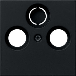 GIRA Abdeckung Antennendose 2-und 3fach System 55 schwarz matt   – 0869005