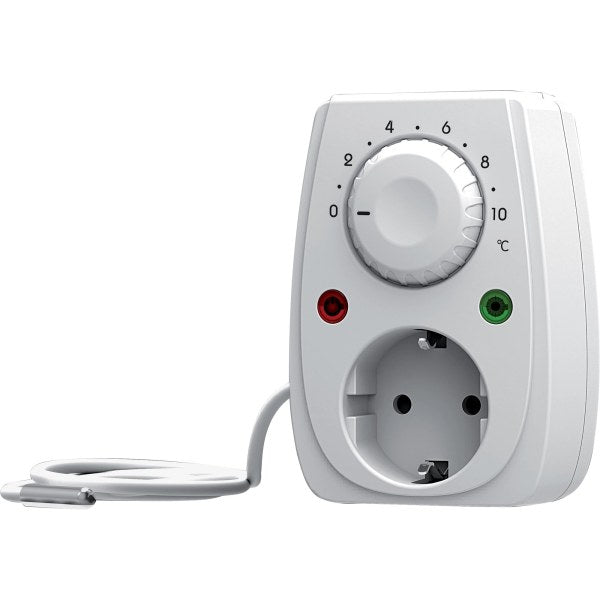 Regelthermostat mit Anlege-Fühler für FrostGuard-Heizkabelsatz, CEE7/4-Stecker – 1244-013338
