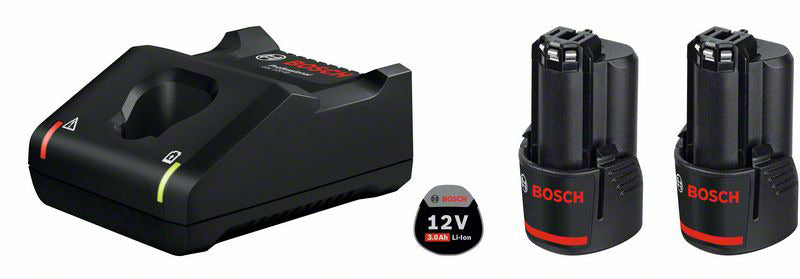 Starter Set: GAL 12V-40 + 2xGBA 12V 3Ah im Karton – 1600A019RD