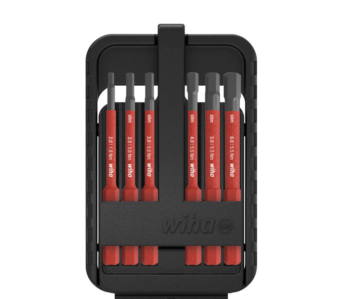 Bit Set slimBit electric 6-Kant 7-tlg. inkl. slimBit-Box – 43156