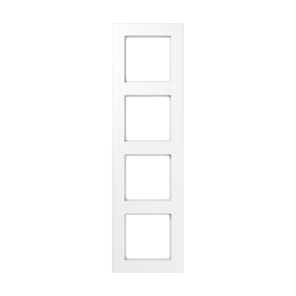 Rahmen 4fach, senkrechte und waagerechte Montage, Thermoplast, A 550, alpinweiss – A5584BFWW