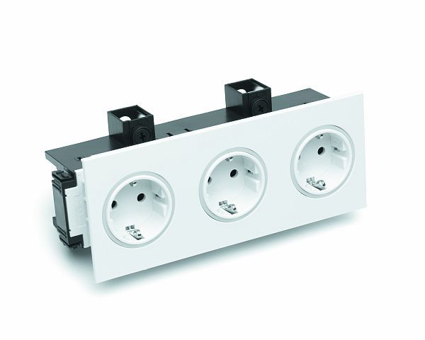 Steckdose SIGNA IN 3-fach RAL9010 206x82x71 reinwei� RAL 9010