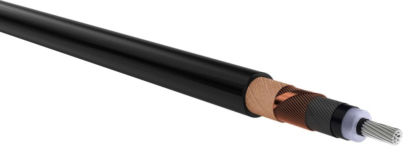 Einadrige längswasserdichte VPE-isolierte Kabel mit PE-Außenmantel NA2XS(F)2Y 1X150 RM/25 12/20 kV SW Schnittlänge