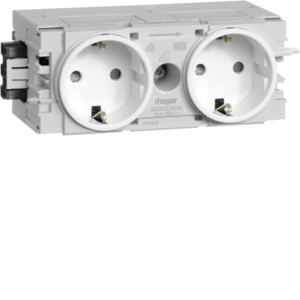 Steckdose 2-fach Wago C-Profil vw – GS20009016