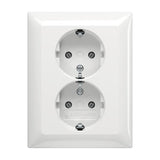 SCHUKO Doppelsteckdose alpinweiß - Busch-balance SI – 2TKA00003909