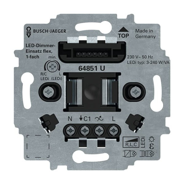 BUSCH-JAEGER LED-Dimmer-Einsatz flex 1-fach 64851 U  – 2CKA006500A0012