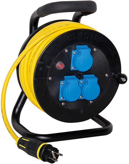 Vollgummi Kabeltrommel  BR 501, 25m 3x1,5mm2 16A 230V – 135194