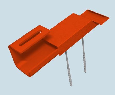 PREFA Solarhalter mit Abdeckkappe, 04 P.10 Ziegelrot – 120525