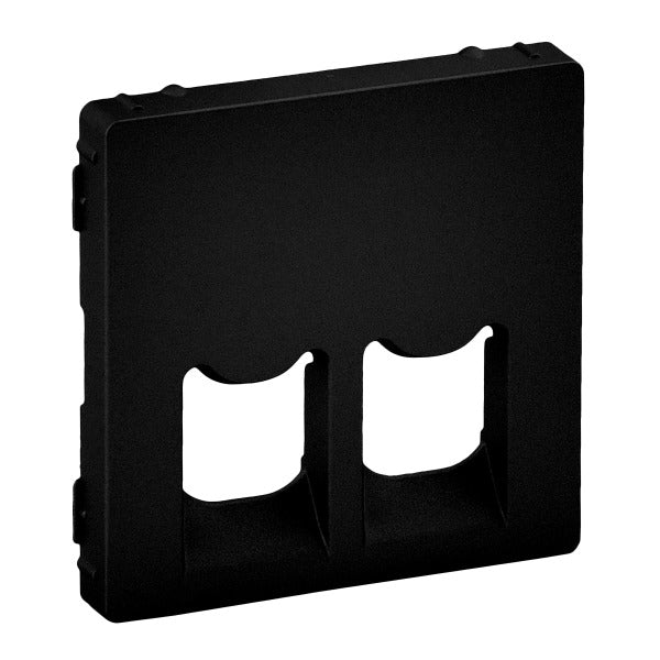 Valena Life Abdeckung RJ11/RJ45 2-fach Farbe: Schwarz – 756422