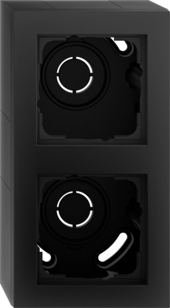 AP-Gehäuse 2f + Rahmen Gira E2 Schwarz m – 106209