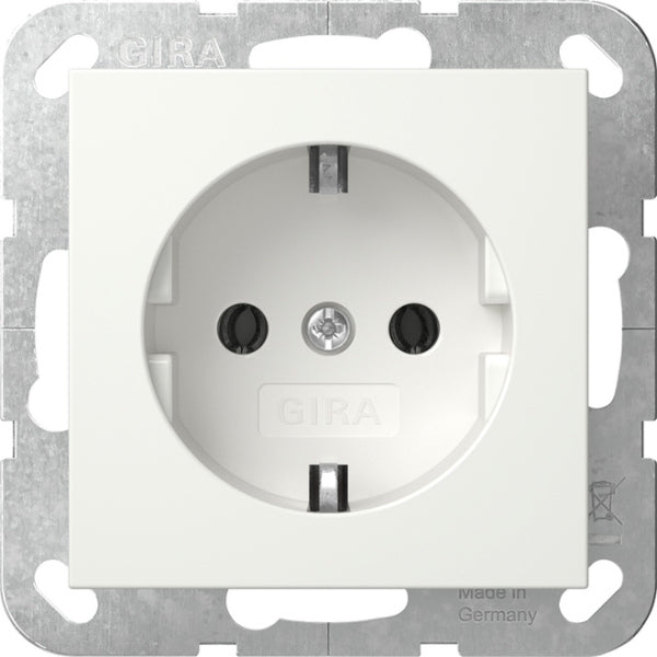GIRA SCHUKO Steckdose System 55 reinweiß matt  – 418827