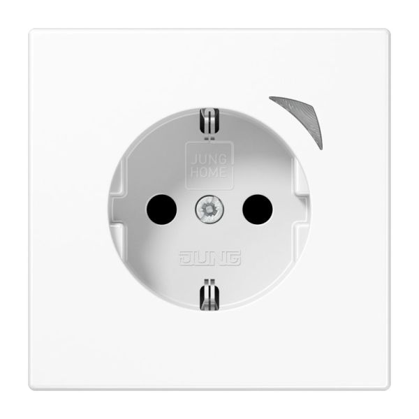 MS! SCHUKOSteckdose, 16 A 250 V ~, Schraubkl.,FunktionsanzeigeSAFETY+, alpinwei – BTLS1521SWW