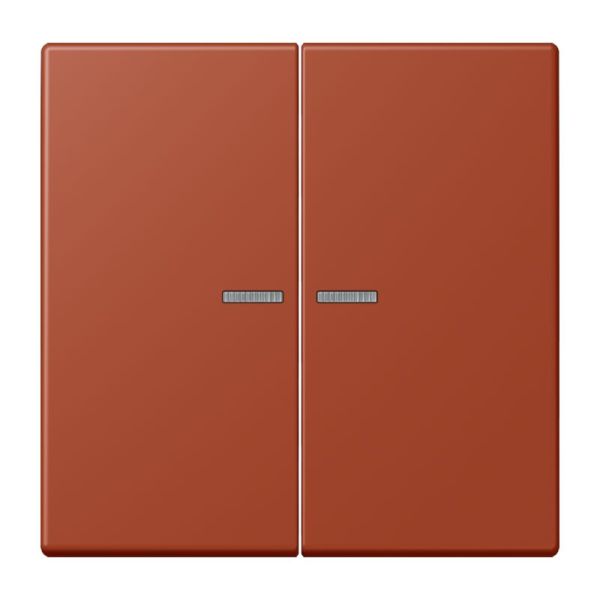 Wippe 2fach mit Lichtleiter, Serie LS, l'ocre rouge – LC995KO5232