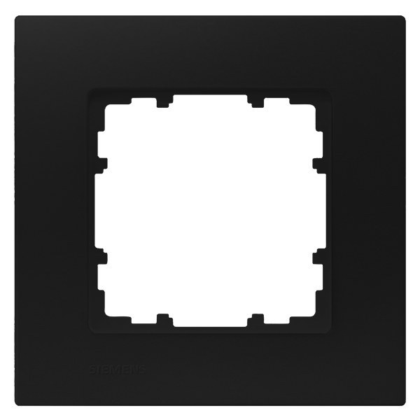 DELTA miro Kunststoff softschwarz Rahmen 1-fach 90x90mm – 5TG11110SB
