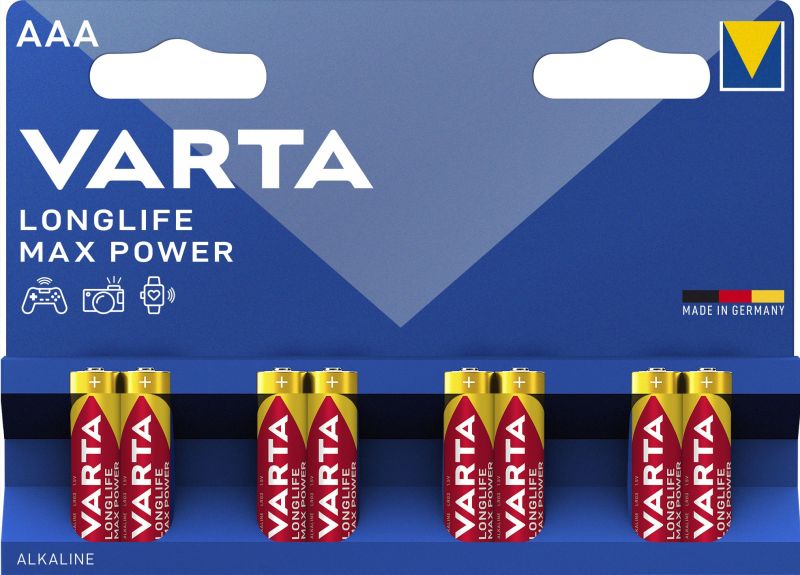 Batterie Longlife MaxPow. Alka. AAA Micro LR03 1.5V 1Bli=8St – 4703101418