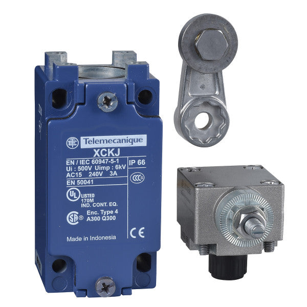 Positionsschalter Metall, Rollenhebel Kunstst.rolle, M20 – XCKJ10511H29