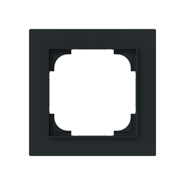 Abdeckrahmen 1-fach schwarz matt - Busch-art linear – 2CKA001754A4840
