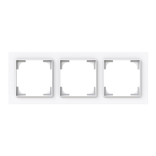 Abdeckrahmen 3-fach studioweiß - Busch-art linear – 2CKA001754A4853