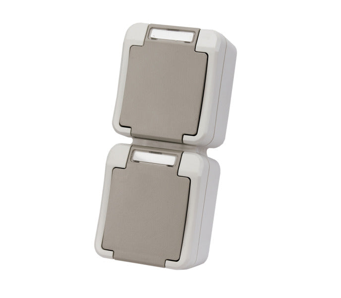 AP-FR Steckdose 2-fach senkrecht, IP54 – 102437