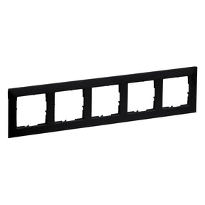 LEGRAND SEANO 5-fach Rahmen in der Farbausführun g Schwarz lackiert  – 765375