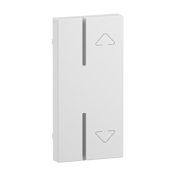 LEGRAND Seano 1-modulige Tastenabdeckung MyHome mit Symbol "Auf/Ab", Farbe Ultraweiss  – 765620
