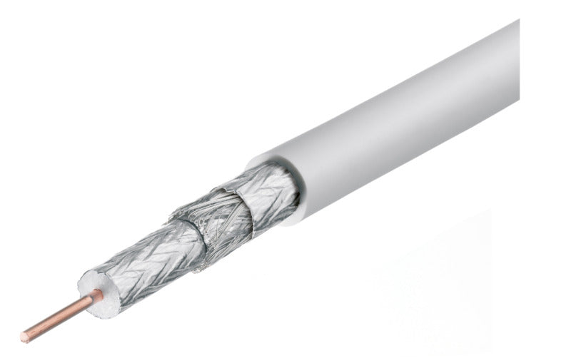 Koaxialkabel PVC 3fach geschirmt 250m Spule weiß – 151612