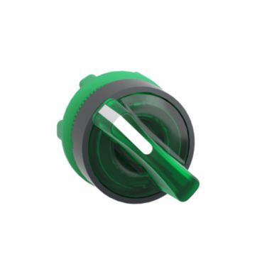 Leuchtwahlschalter Frontelement XB5, Kstst., 22mm grün, für LED, 2 Stell., rastend – ZB5AK1233