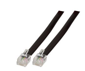 Modularkabel RJ12 (6/6) / RJ12 (6/6) schwarz,5 Meter – K2404SW.5