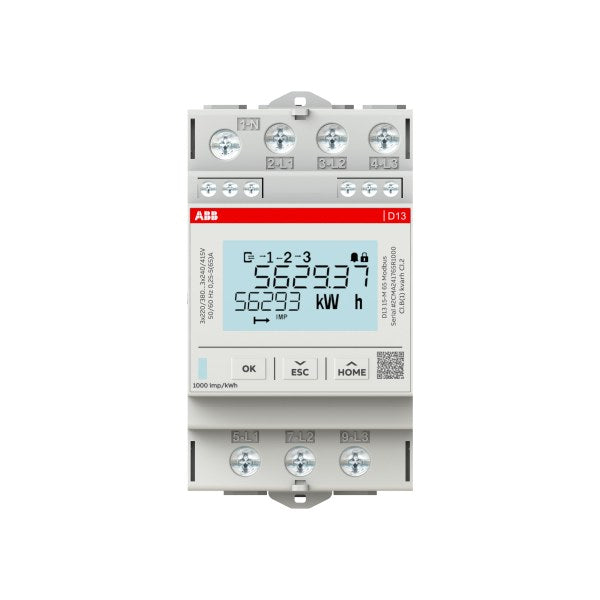 Drehstromzähler 3-phasig direktmessend bis 65A MID-zertifiziert Modbus RTU – 2CMA241765R1000
