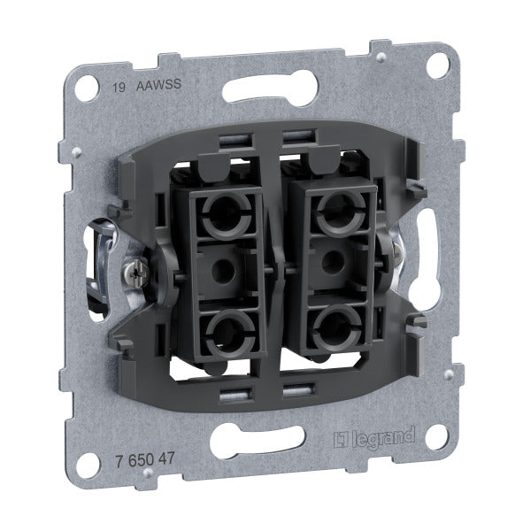 LEGRAND SEANO Einsatz Rollladen-/Jalousieschalte r mechanischer Verriegelung, 2 Tasten  – 765047