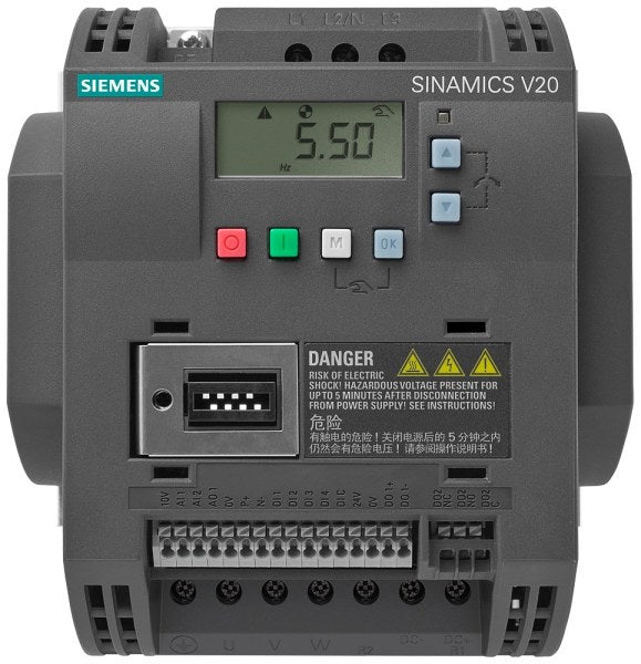 SINAMICS V20, 3 AC 380-480 V, 3,00 kW, IP20 / UL open type, FSB – 6SL32105BE230CV1