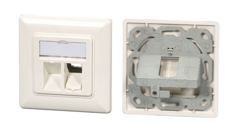 Rahmenset 1Port leer f. Keystone RAL9010 – ET-25087V3