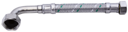 ALVA Niroflex-Verbinder DN13 DVGW Silikon IG 1/2" x IG Bogen 3/4" L 30cm