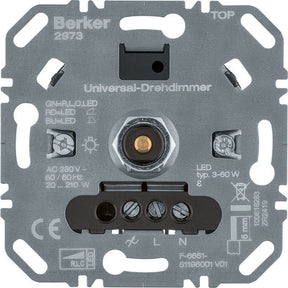 BERKER Universal-Drehdimmer (R, L, C, LED), Lic hsteuerung   – 2973