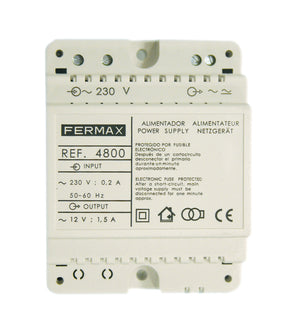 FERMAX Netzgerät,für Verteiler- einbau 4 TE,230V/12Vac-1,5A  – F04800
