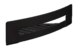 Alva Aura Eckseifenkorb 28,1x19,9cm, Ganzmetalla., Black L. Matt - AQASAUESKBM
