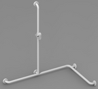 Alva Varia Duschhandlauf Ecke T-Form m. Brh., 117,5x112x72cm, Weiá - AQBFVADHLE1W