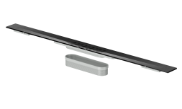 Alva Aura Duschrinnenprofil inkl. Rost, ohne Ablauf, 1000x55mm, Schwarz - AQBFAUDRP100S